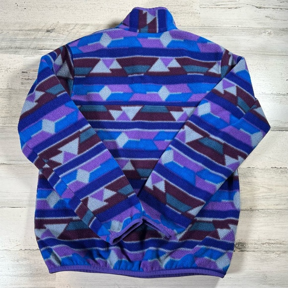Patagonia Women's Synchilla Purple/Blue Fleece Snap T Pullover Size Medium - Picture 3 of 8